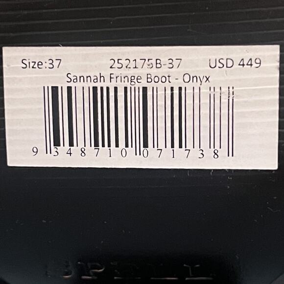 NWT Spell Sannah Fringe Onyx Black Leather Suede Western Tall Boots - Picture 15 of 16